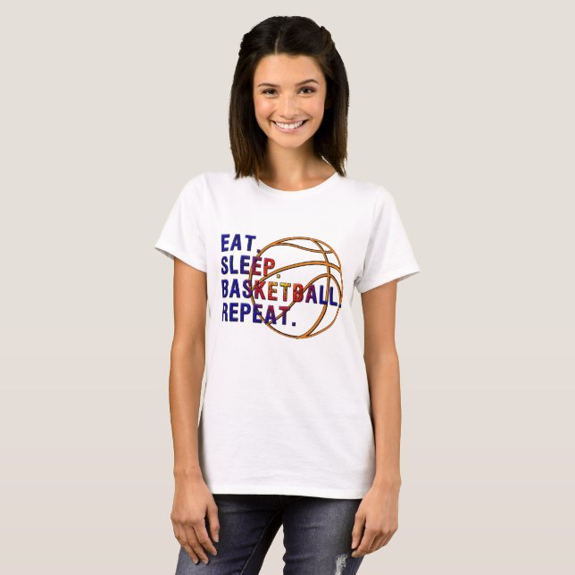 Grundlegender T - Shirt das ฺBasketball der Frauen (Vorne ganz)