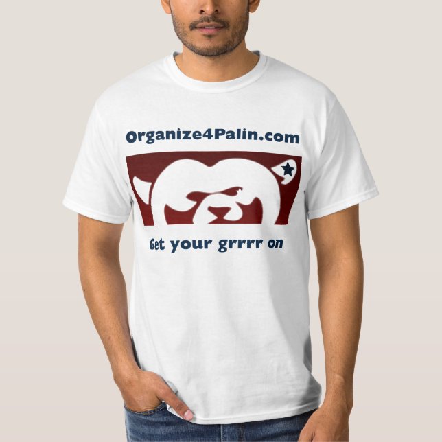 grundlegender T - Shirt Organize4Palin.com (Vorderseite)