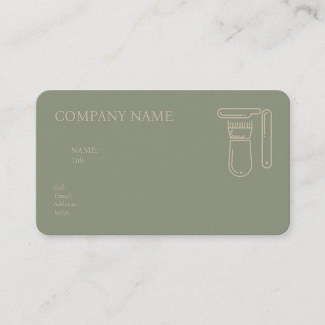 GRUNDLEGENDER TEMPLATE-BUSINESS-KARTE-BARBER-SHOP VISITENKARTE (Vorderseite)