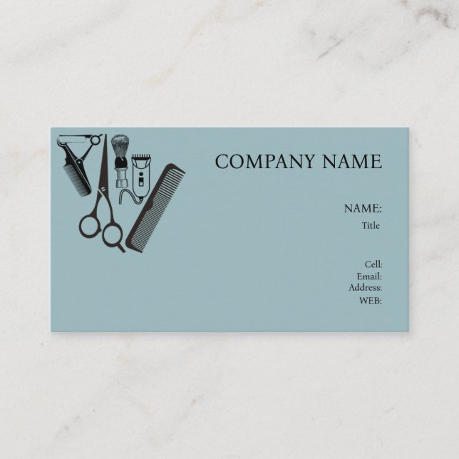 GRUNDLEGENDER TEMPLATE-BUSINESS-KARTE-BARBER-SHOP VISITENKARTE (Vorderseite)