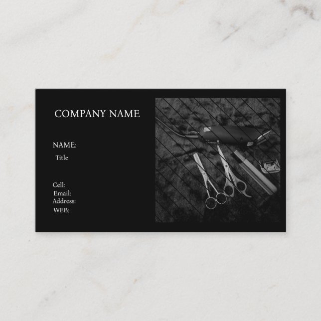 GRUNDLEGENDER TEMPLATE-BUSINESS-KARTE-BARBER-SHOP VISITENKARTE (Vorderseite)