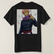 Grundlegendes Anime-Print T-Shirt