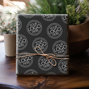 Grundlegendes Büro-Geschäftslogo mit Kontaktinform Geschenkpapier