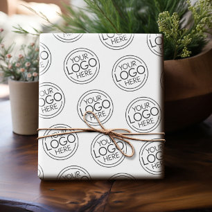 Grundlegendes Büro-Geschäftslogo mit Kontaktinform Geschenkpapier