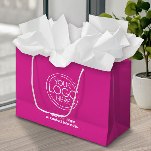 Grundlegendes Büro-Geschäftslogo mit Kontaktinform Große Geschenktüte