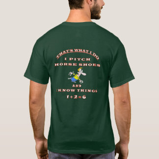 Grundlegendes dunkles Hufeisennicken-T-Shirt T-Shirt