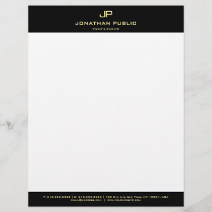 Grundlegendes elegantes schwarzes briefbogen