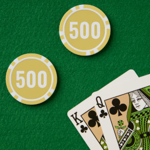 Grundlegendes Gelb Weiß Fett Zahl Pokerchips