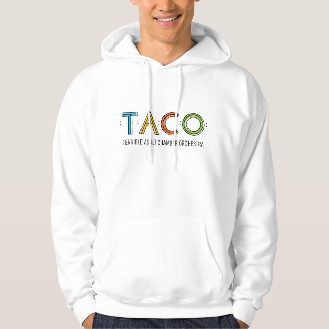 Grundlegendes mit Kapuze TACO Sweatshirt, weiß Hoodie (Vorderseite)