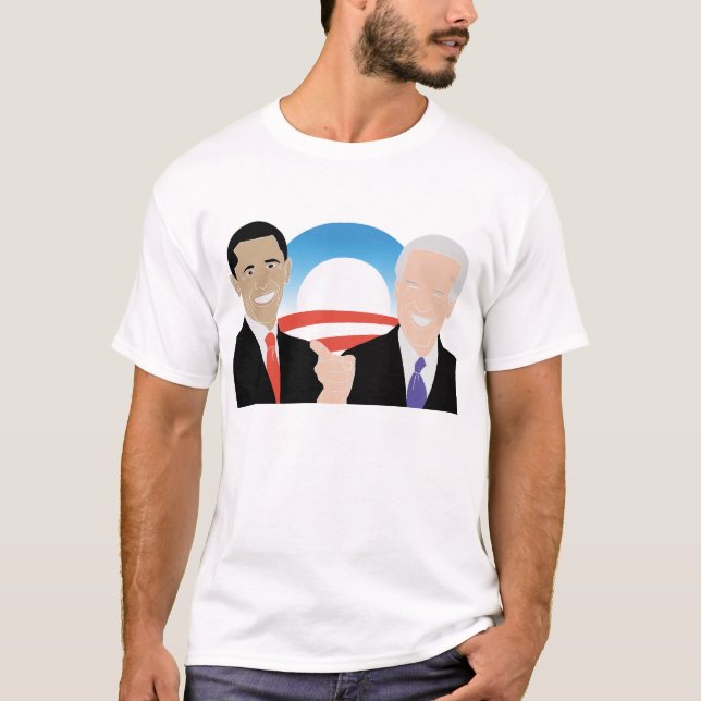 Grundlegendes T-Shirt Obama Biden '08 (Vorderseite)