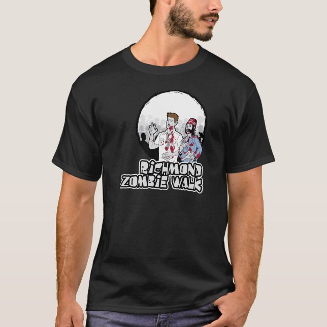 grundlegendes T-Stück des rva Zombiewegs dunkle T-Shirt (Vorderseite)