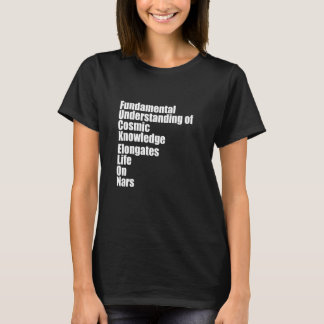 Grundlegendes Verständnis kosmischen Wissens Elon T-Shirt