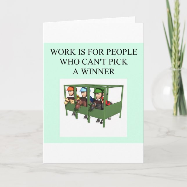 gründlicher gezüchteter Pferderennenentwurf Karte (Vorderseite)