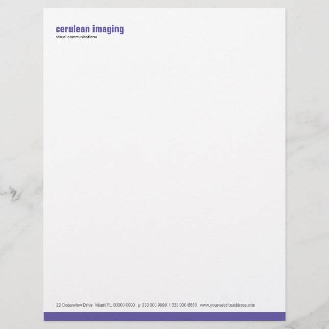 Grundlinien-Platten-Veilchen-Briefkopf Briefkopf (Vorderseite)