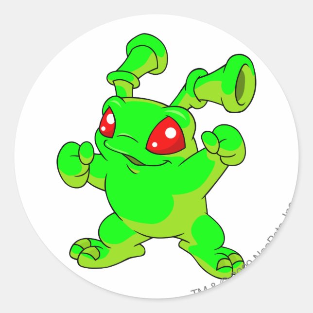 Grundo Glows Runder Aufkleber (Vorderseite)