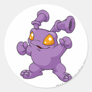 Grundo Lila Runder Aufkleber