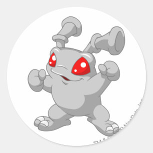 Grundo Silber Runder Aufkleber