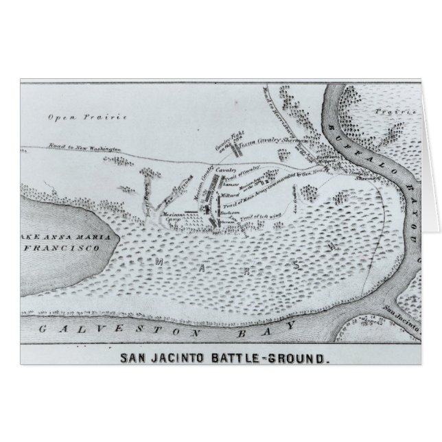 Grundplan des Kampfes von San Jacinto (Vorderseite (Horizontal))