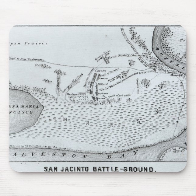 Grundplan des Kampfes von San Jacinto Mousepad (Vorne)