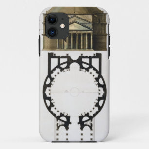 Grundplan und Fassade des Pantheons, Rom, von Case-Mate iPhone Hülle