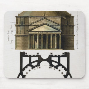 Grundplan und Fassade des Pantheons, Rom, von Mousepad