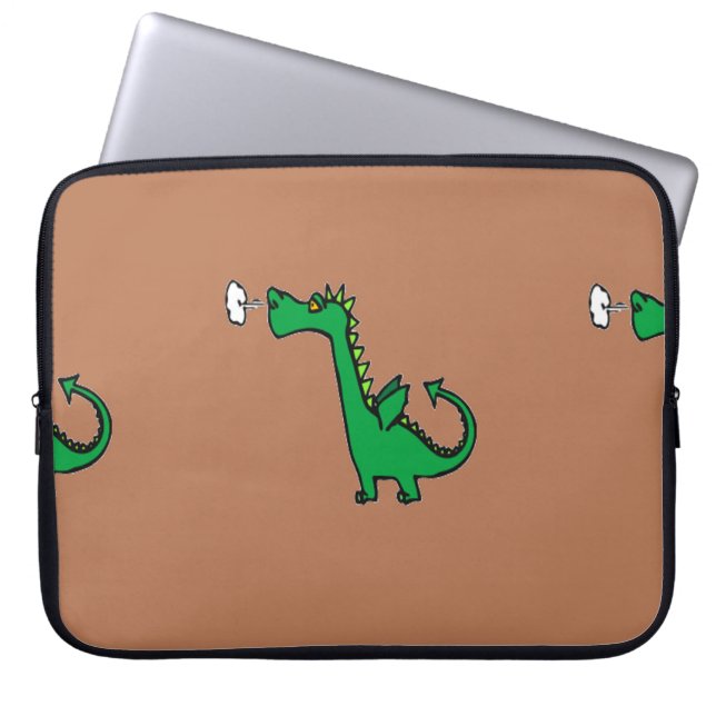 Gründrache Laptopschutzhülle (Vorderseite)