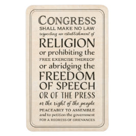 Grundrecht auf Redefreiheit und Religionsfreiheit Magnet