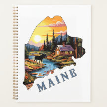 Grundriss der Hütte Maine State mit Elch