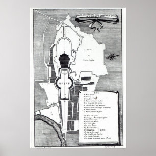 Grundriss des Vatikans, Rom Poster