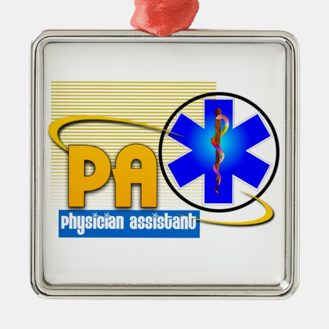 GRUNDSATZ FÜR DIE PHYSIKANISCHE HILFE DER PA-LOGO  SILBERNES ORNAMENT (Vorne)