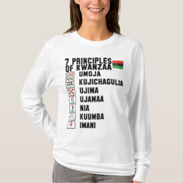 Grundsätze des schwarzen Kwanzaa-Textes T-Shirt