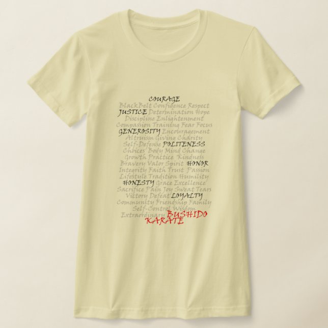 Grundsätze des T - Shirt der Damen in Bushido schl (Ablage )