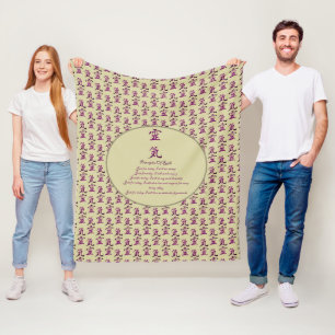 Grundsätze und Symbole von Reiki Lila Fleecedecke