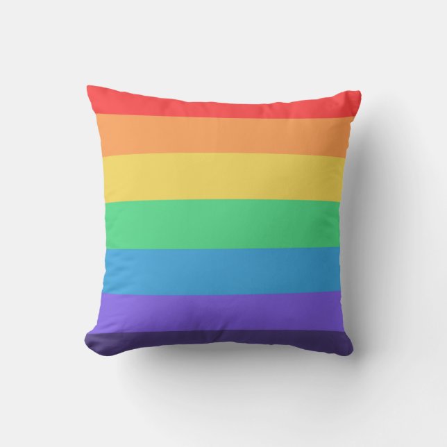 Grundsätzlich Regenbogen Kissen (Vorderseite)
