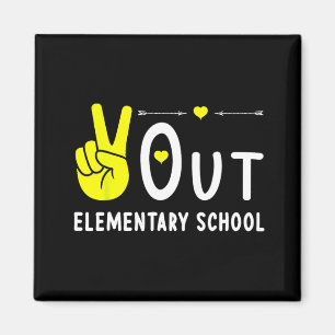Grundschule am letzten Schultag Magnet
