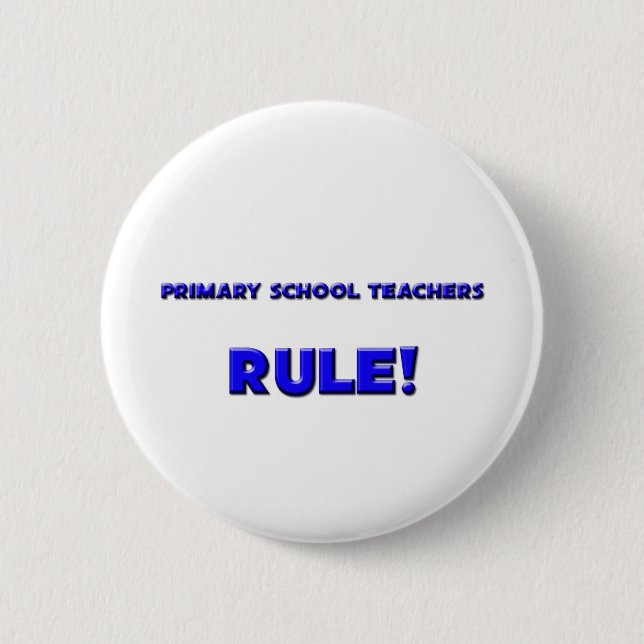 Grundschule-Lehrer-Regel! Button (Vorderseite)