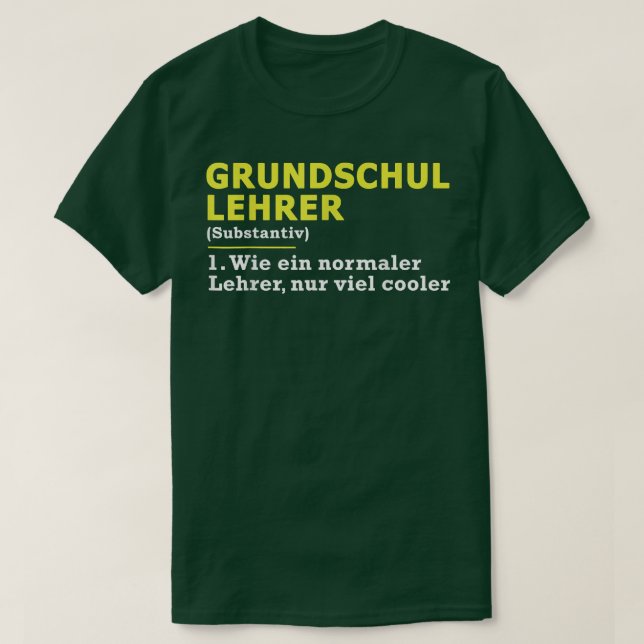 Grundschullehrer, Grundschullehrer, wie T-Shirt (Design vorne)