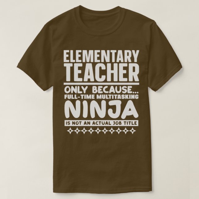 Grundschullehrerin Ninja T-Shirt (Design vorne)