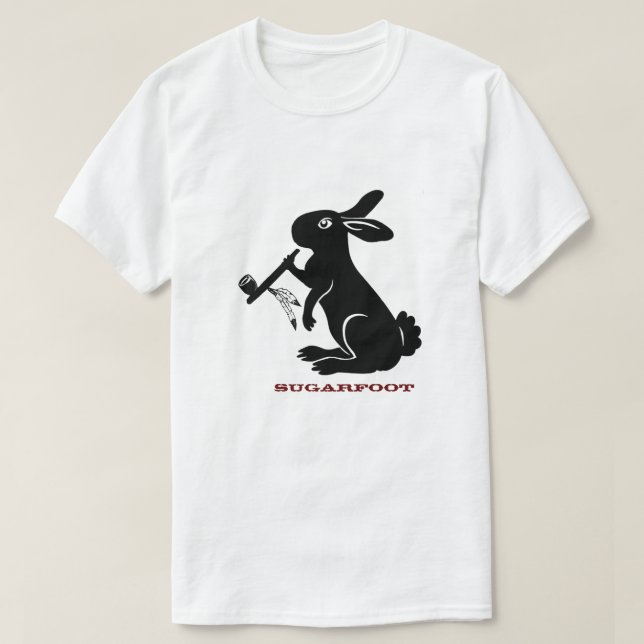GRUNDSCHWARZES SUGARFOOT-T-SHIRT T-Shirt (Design vorne)