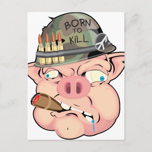GRUNDSCHWEIN POSTKARTE (Vorderseite)