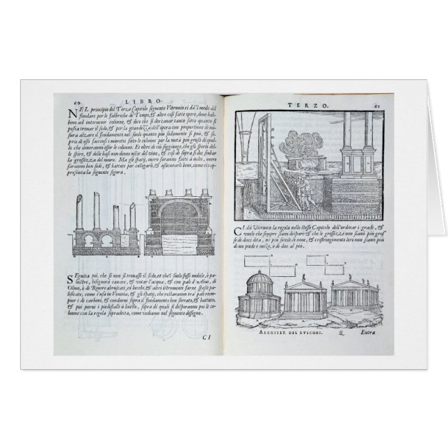 Grundsteine, von "Della Architettura" legen, (Vorderseite (Horizontal))