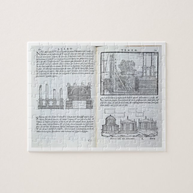 Grundsteine, von "Della Architettura" legen, Puzzle (Horizontal)