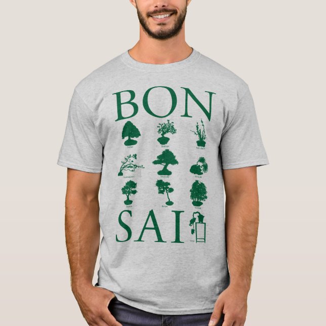 Grundstile der Bonsai Tree T-Shirt (Vorderseite)