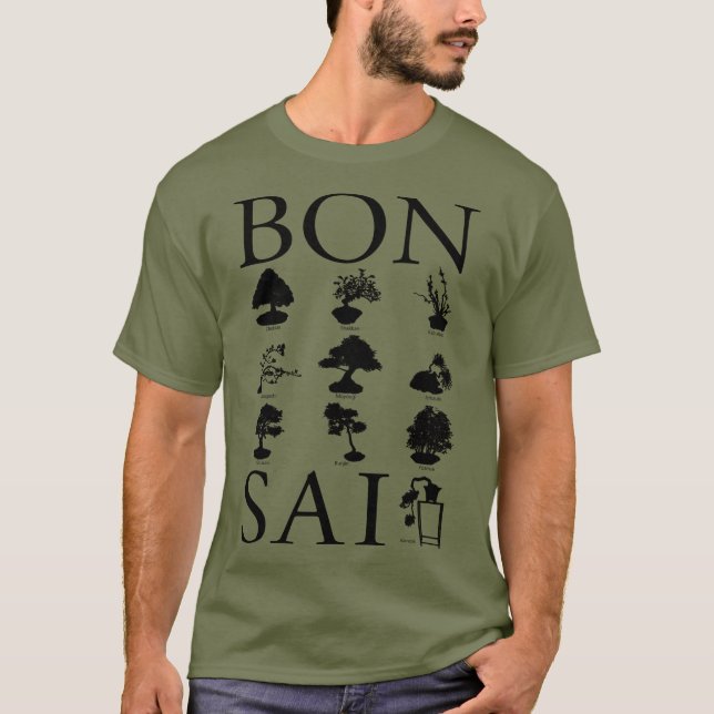 Grundstile der Bonsai Tree T-Shirt (Vorderseite)
