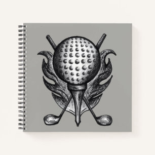 Grundstück: Personalisiertes Golf Ball Club T-Shir Notizbuch