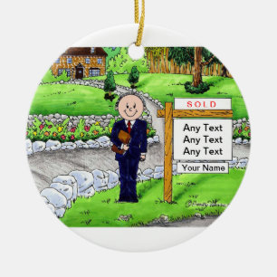 Grundstücksmakler - Mann Keramik Ornament