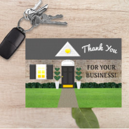 Grundstücksmakler rehabilitiertes Ziegelstein-Haus Dankeskarte