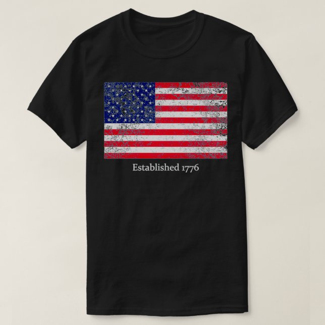 Gründung 1776 USA 4. Juli US Flag America Pr T-Shirt (Design vorne)