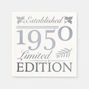 Gründung 1950 70. Geburtstag Serviette