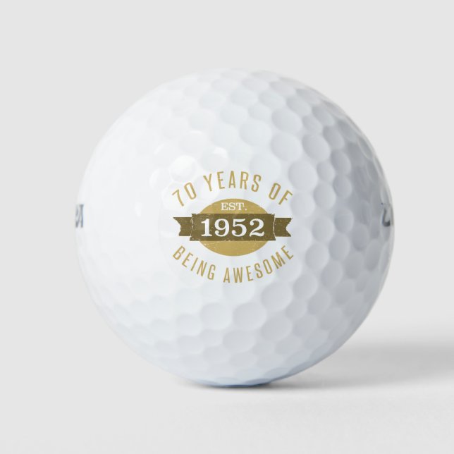 Gründung 1952 70. Geburtstag Golfball (Vorderseite)